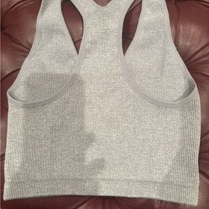 FP Movement by Free People Gray Ribbed Sports Bra